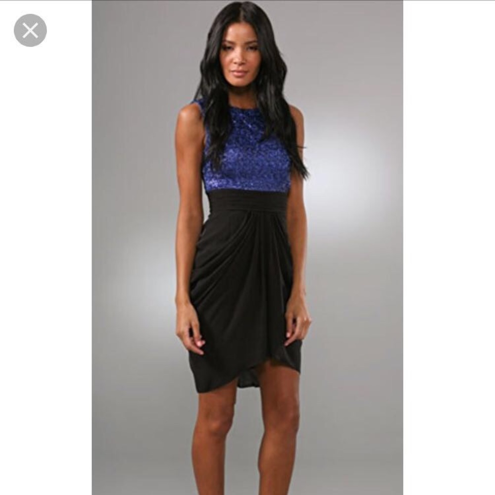 Alice+Olivia Lola sequined tank hi-low dress